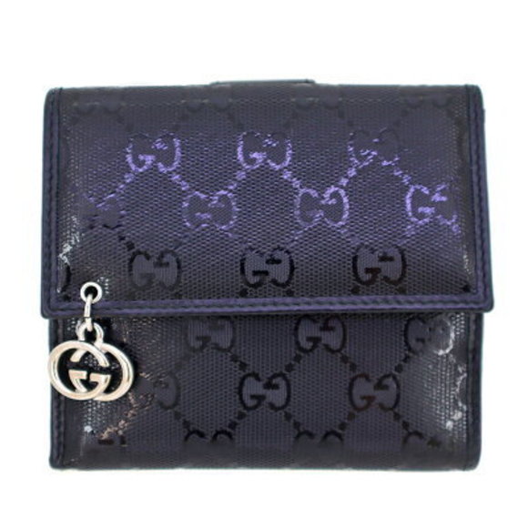 Gucci Bifold Wallet GG Imprime Black Charm - Picture 1 of 9